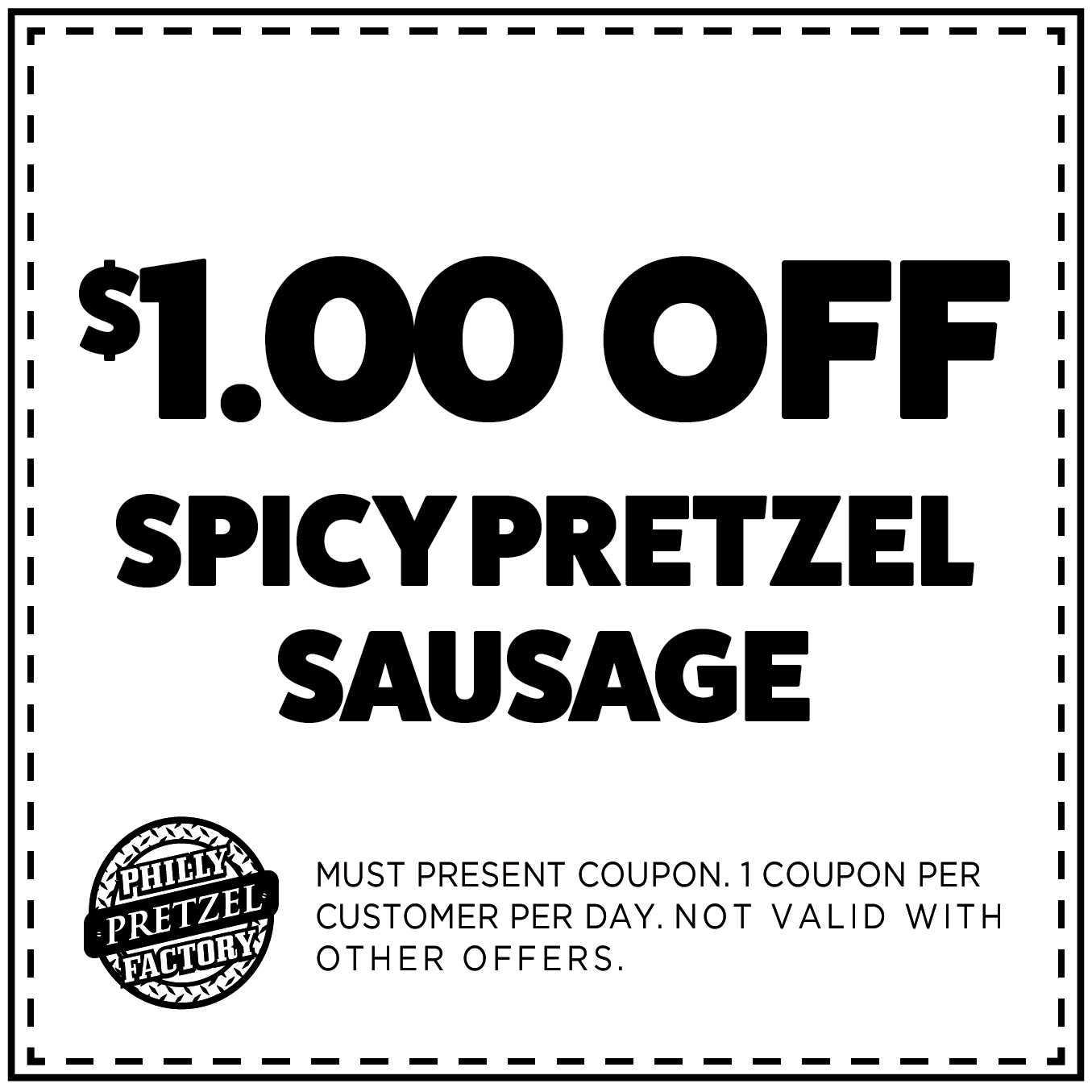 $1 Off Spicy Pretzel Sausage