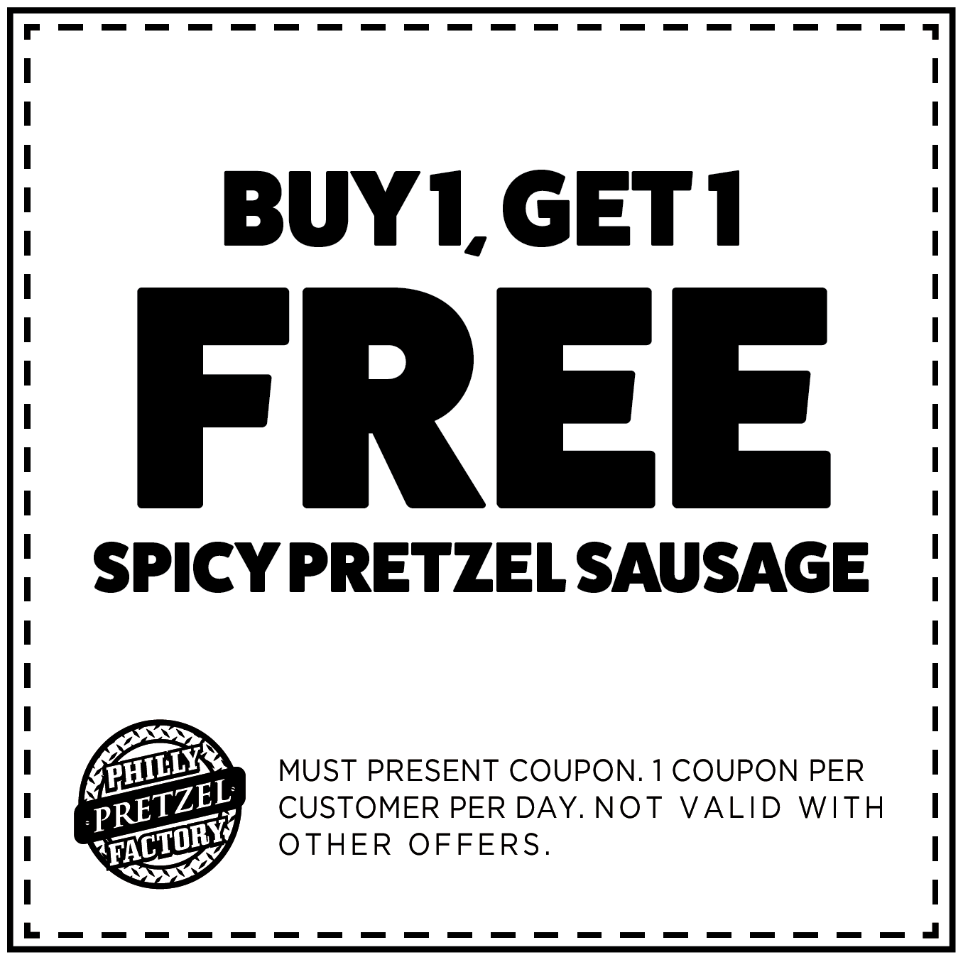 Buy 1, Get 1 Free Spicy Pretzel Sausage