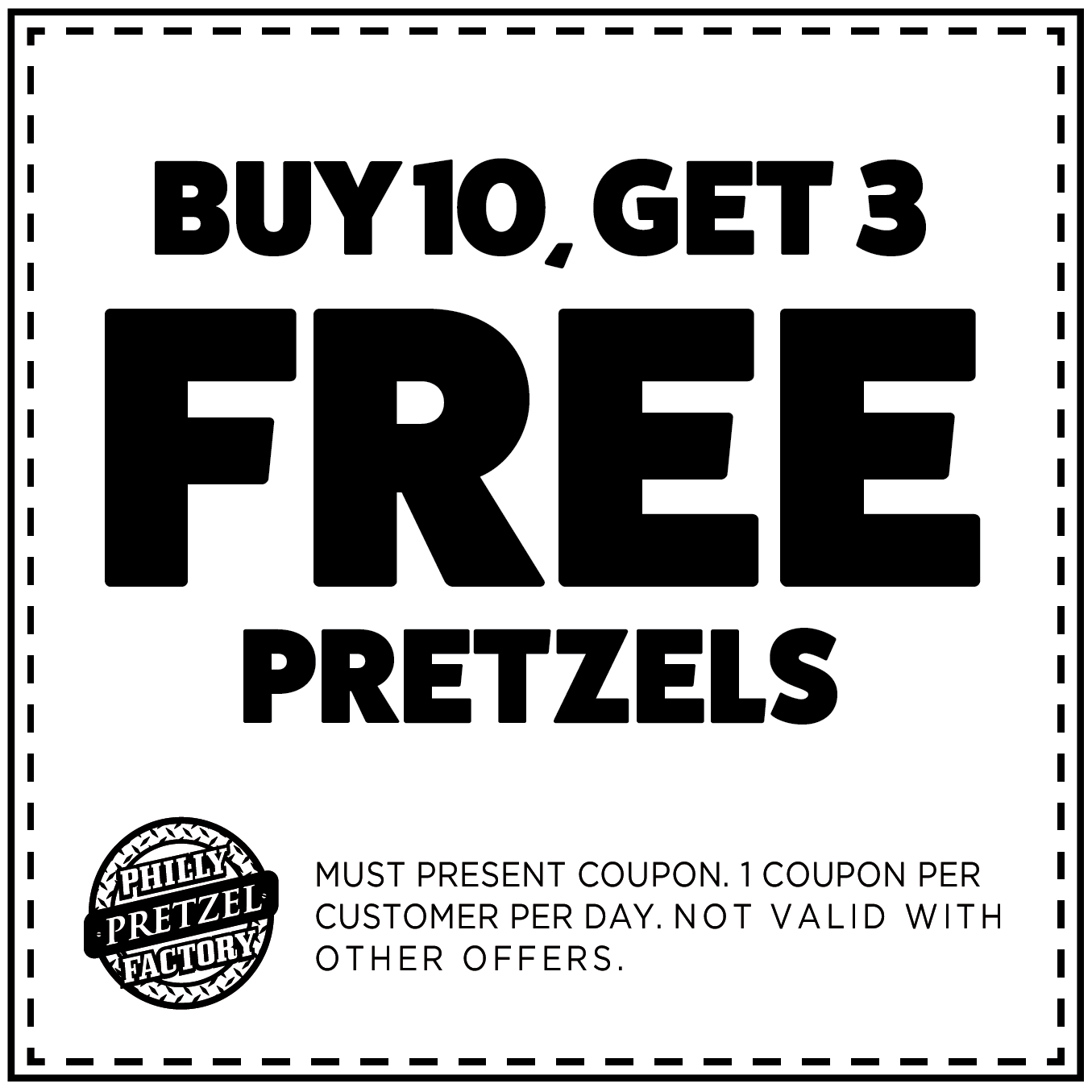 Buy 10, Get 3 Free Pretzels