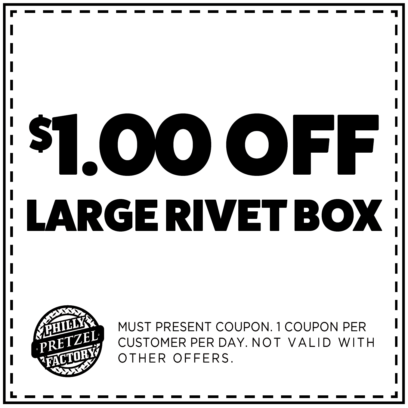 $1 Off Large Rivet Box