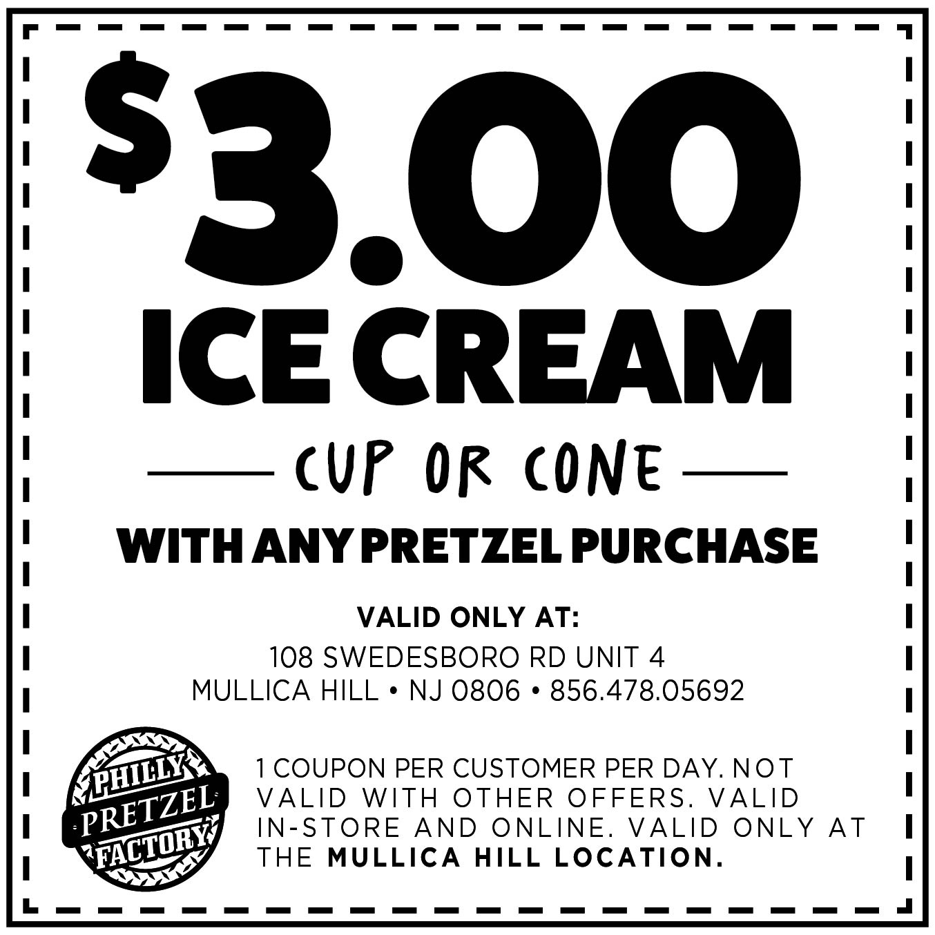 Free Ice Cream with Pretzel